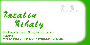 katalin mihaly business card