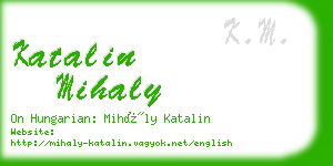 katalin mihaly business card